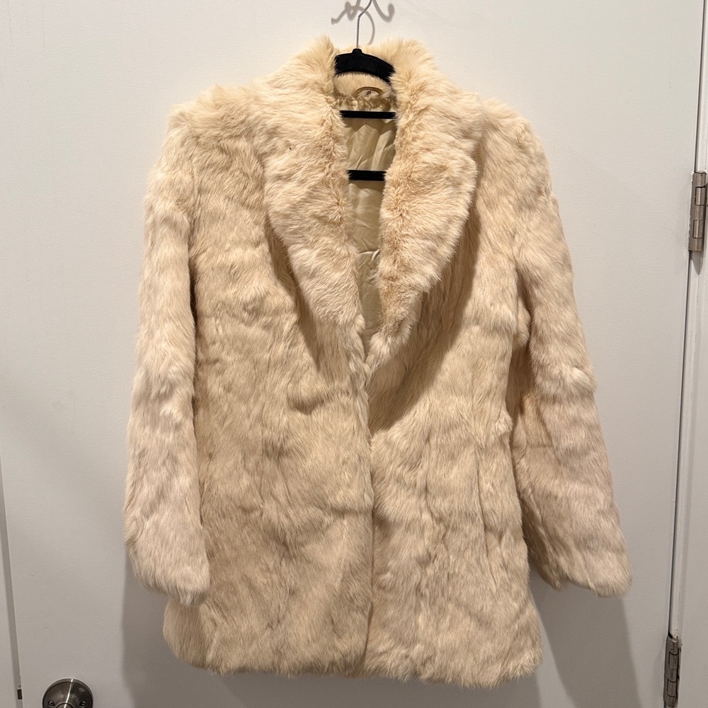 Vintage 100% Rabbit Fur Coat